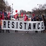 Manifestation de chmeurs et prcaires  Paris le 6 dcembre 2003 photo n15 
